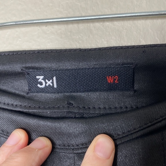 3X1 pants black coated wax skinny women’s 30 stretchy EUC Revolve - Picture 2 of 9